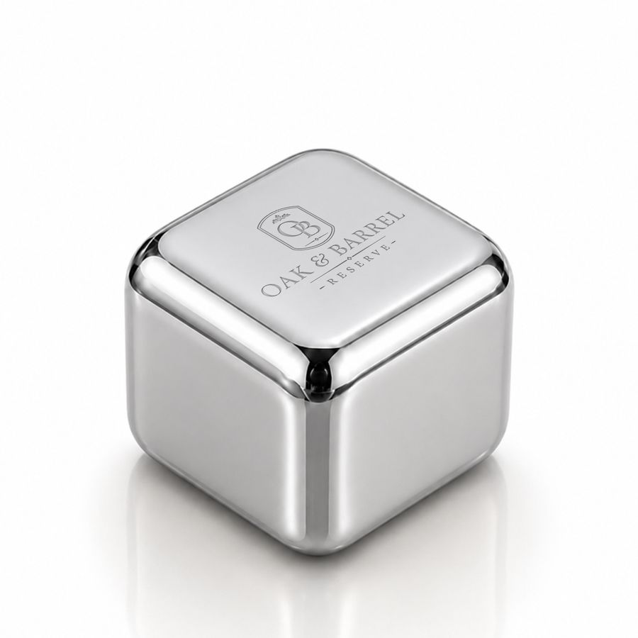 Silver Stainless Steel Ice Cubes - Custom Coasters Now