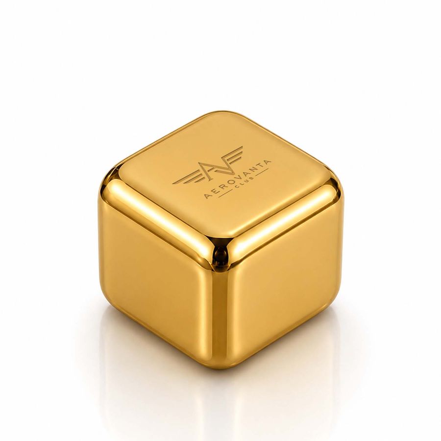 Gold Stainless Steel Ice Cubes - Custom Coasters Now