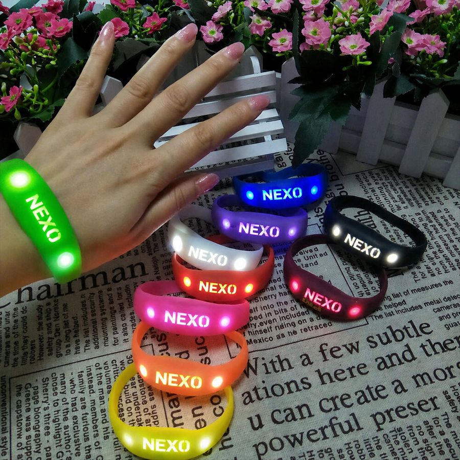Light Up Silicone Wristbands - Custom Coasters Now