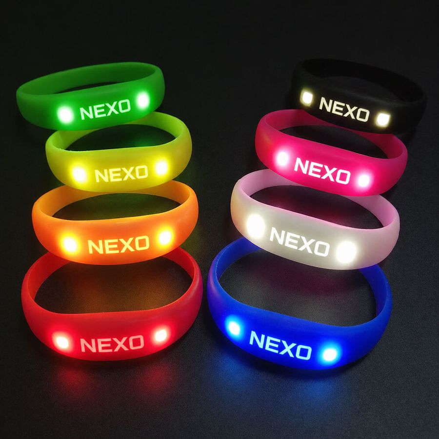 Light Up Silicone Wristbands - Custom Coasters Now