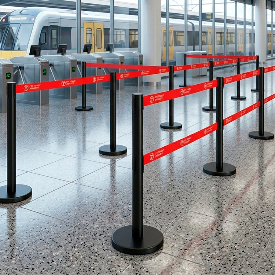 Dual Belts Stanchions - Custom Coasters Now