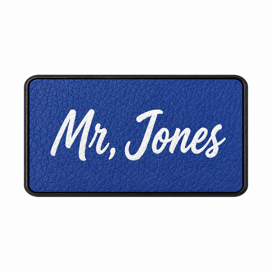 Leather Name Badges - Custom Coasters Now