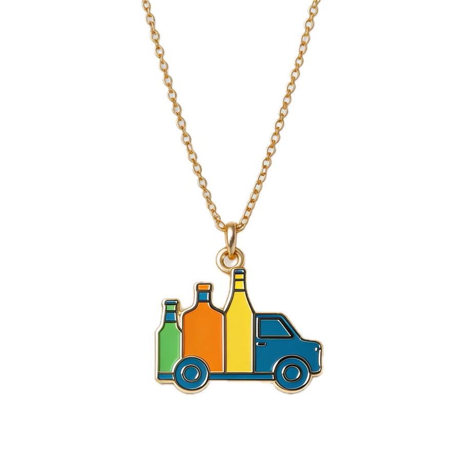 Hard Enamel Charm Necklaces - Custom Coasters Now