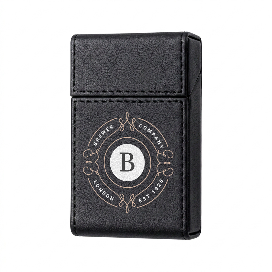 Flip Top PU Leather Full Bag Cigarette Cases - Custom Coasters Now