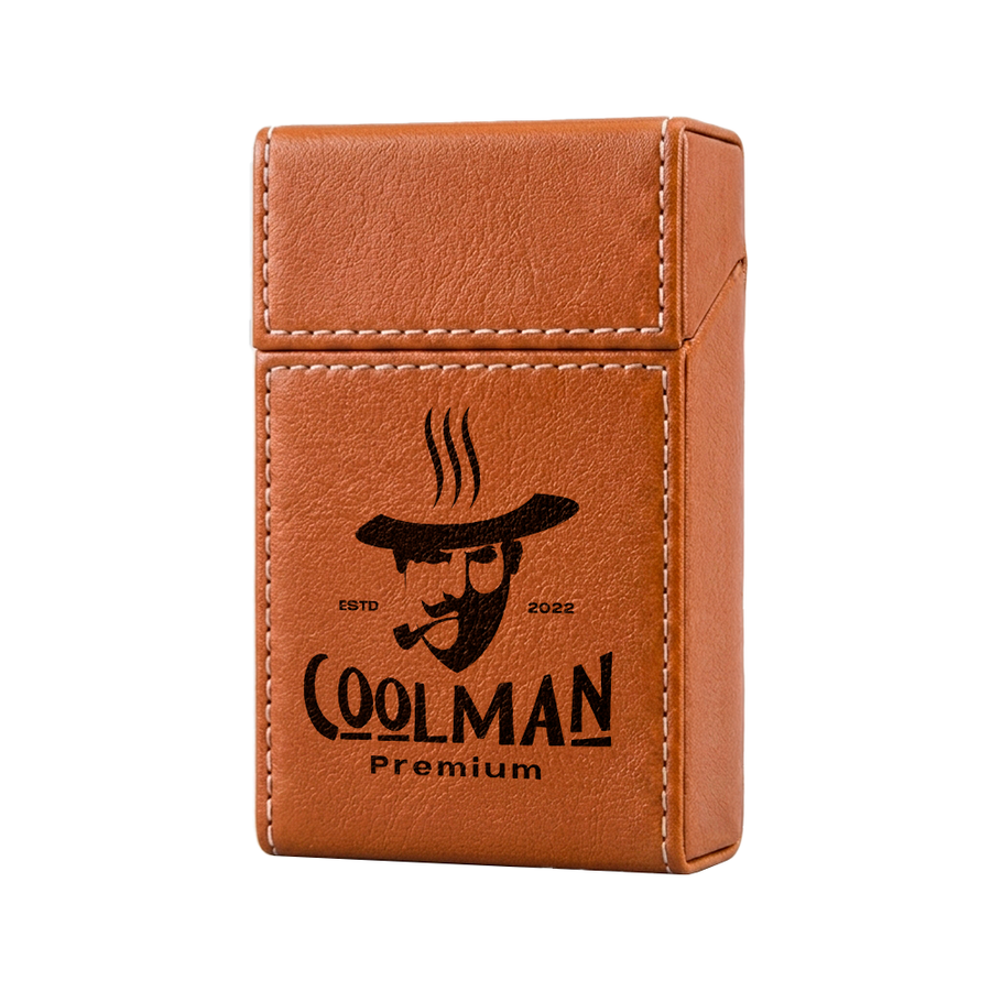 Flip Top PU Leather Full Bag Cigarette Cases - Custom Coasters Now