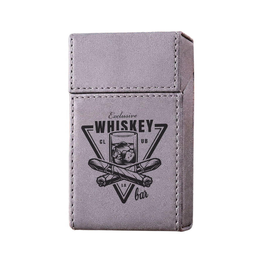 Flip Top PU Leather Full Bag Cigarette Cases - Custom Coasters Now