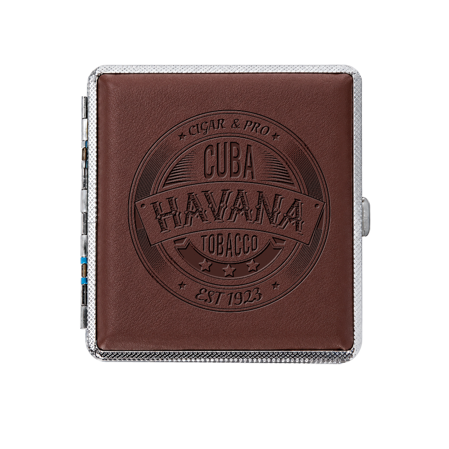 Leather Grain Metal Cigarette Cases - Custom Coasters Now
