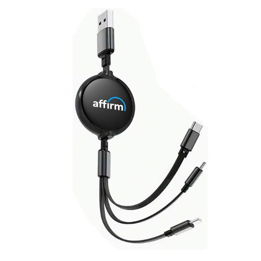 Soft Silicone 3-in-1 Charging Cables - Custom Coasters Now