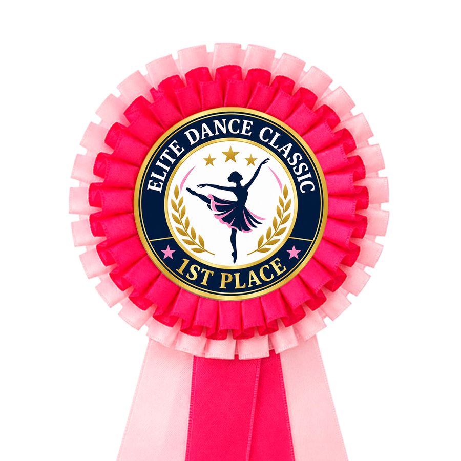 2 Tier Rosette Buttons - Custom Coasters Now