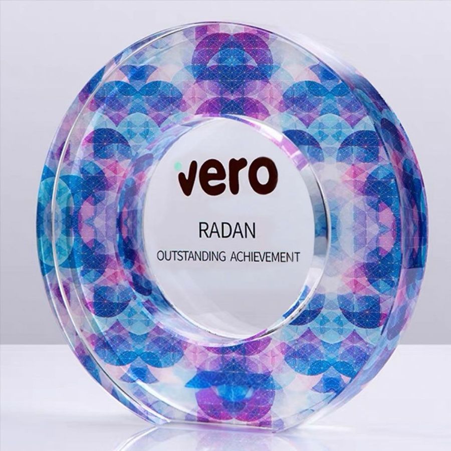 Colored Crystal Trophies - Custom Coasters Now