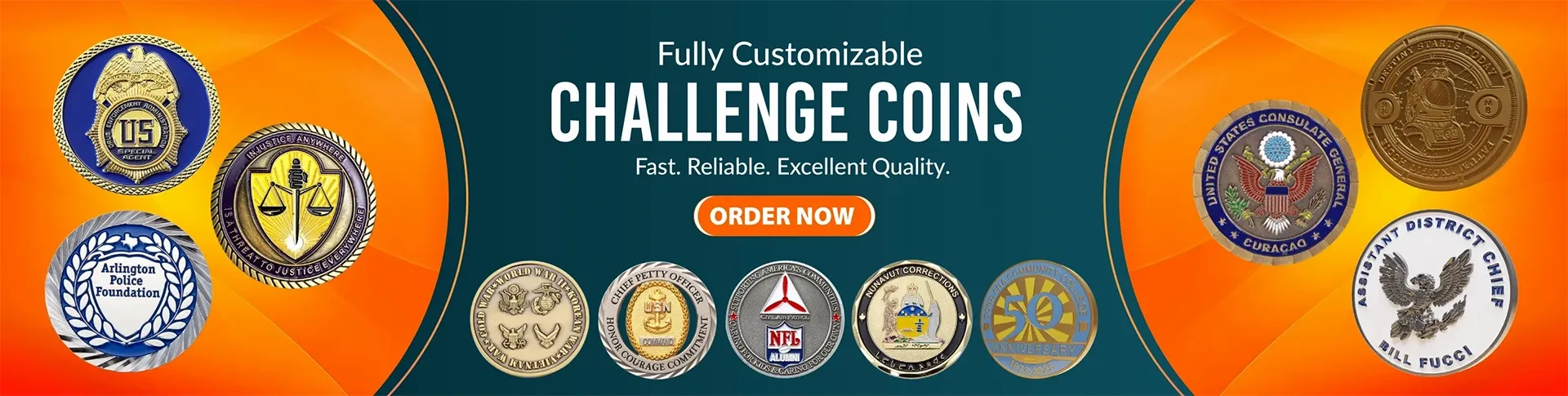 CustomCoastersNow.Com Challenge Coins